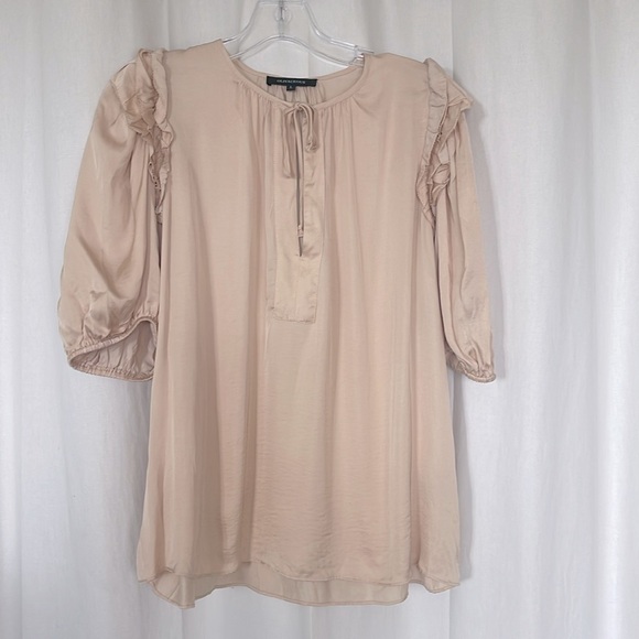 Soft Pinky-beige Blouse by Olivaceous with ruffled sleeves - Picture 1 of 3